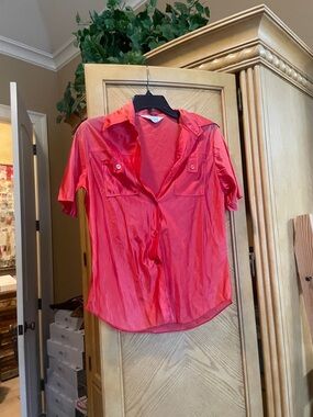 Vintage carol brent red blouse small